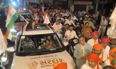 જૂનાગઢમાં સરદાર સન્માન યાત્રાનું ઉત્સાહભેર સ્વાગત કરાયું : અખંડ ભારતના નારા ઠેર-ઠેર ગુંજી ઉઠયા