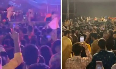 રાજકોટમાં ગરબાના નામે DJ, બોલીવુડ અને હોલીવુડના ગીતો પર કરાવાતા હિંદુવાદી સંગઠનોમાં રોષ.