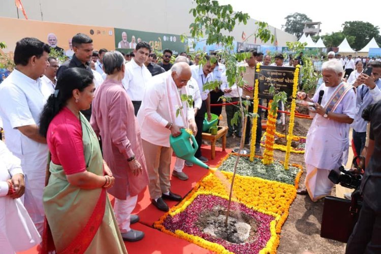 મુખ્યમંત્રીશ્રી ભૂપેન્દ્ર પટેલે મિશન ફોર મિલિયન ટ્રીઝ'  અભિયાન અંતર્ગત સાબરમતી વોર્ડ ખાતે વૃક્ષારોપણ કર્યું