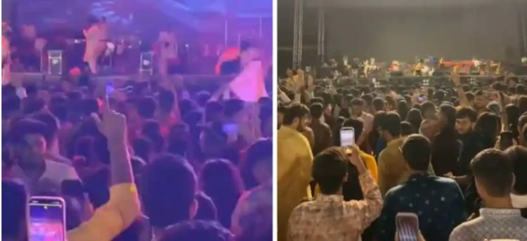 રાજકોટમાં ગરબાના નામે DJ, બોલીવુડ અને હોલીવુડના ગીતો પર કરાવાતા હિંદુવાદી સંગઠનોમાં રોષ.