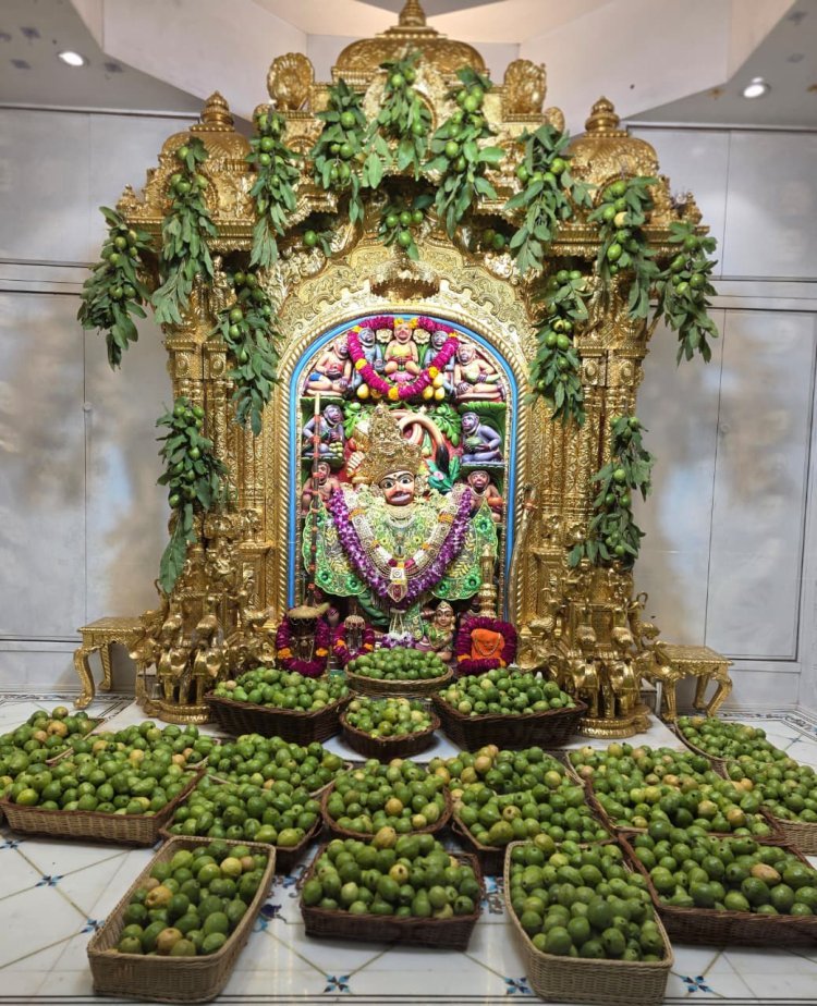 સાળંગપુર હનુમાનજી મંદિરે ૨૦૦ કિલો જામફળનો અન્નકૂટ ધરાવાયો