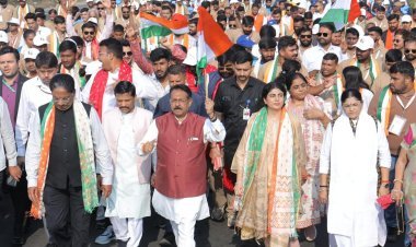 સરદાર @૧૫૦ રાષ્ટ્રીય પદયાત્રા સ્વામિનારાયણ મંદિર પોઇચાથી પ્રારંભ