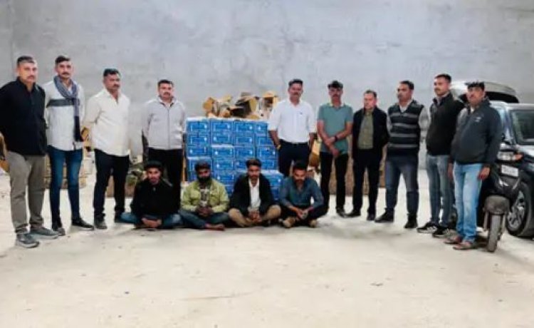 શીલ જીઆઈડીસીમાંથી વિદેશી દારૂના જથ્થા સાથે ૪ને ઝડપી લેતી જૂનાગઢ ક્રાઈમ બ્રાન્ચ