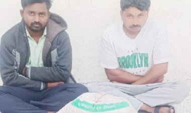 રાણાવાવ બાયપાસ ઉપરથી બાઈક પર ૩ કિલોથી વધુ ગાંજાની હેરાફેરી કરતા  બે શખ્સો ઝડપાયા