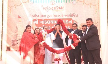 ખોડલધામ મંદિરના પ્રાણ પ્રતિષ્ઠા મહોત્સવના ૯ વર્ષ પૂર્ણ થવાના અવસરે ખોડલધામ સંગઠન કન્વીનર મીટ-૨૦૨૬નું ભવ્ય આયોજન કરાયું