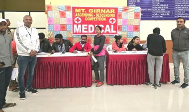 રાષ્ટ્રીય કક્ષાની ગિરનાર આરોહણ - અવરોહણ સ્પર્ધાના સ્પર્ધાકોનું મેડિકલ ચેકઅપ શરૂ