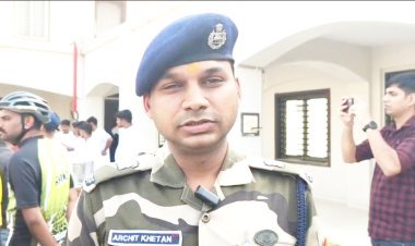 પોરબંદર : સાંદિપની આશ્રમ ખાતે CISFની ‘વંદે માતરમ કોસ્ટલ સાયક્લોથોન-૨૦૨૬’નું આગમન