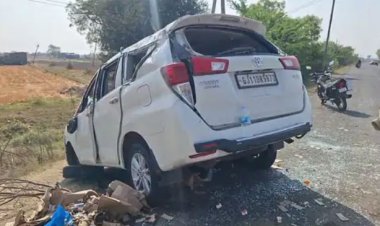 દારૂ ભરેલી ઈનોવા કેશોદ પાસે પલ્ટી ગઈ : ૩ બુટલેગરો દબાઈ ગયા !