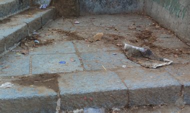 અંબાજી મંદિરની સીડી ઉપર કચરાનાં ગંજ ખડકાયા : ભાવિકોમાં તીવ્ર રોષ