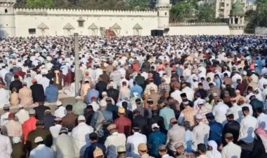 રમઝાન માસના ૩૦ દિવસ પૂર્ણ થયા બાદ મુસ્લીમ બિરાદરોએ ઈદુલ ફીત્રની ઉજવણી કરી