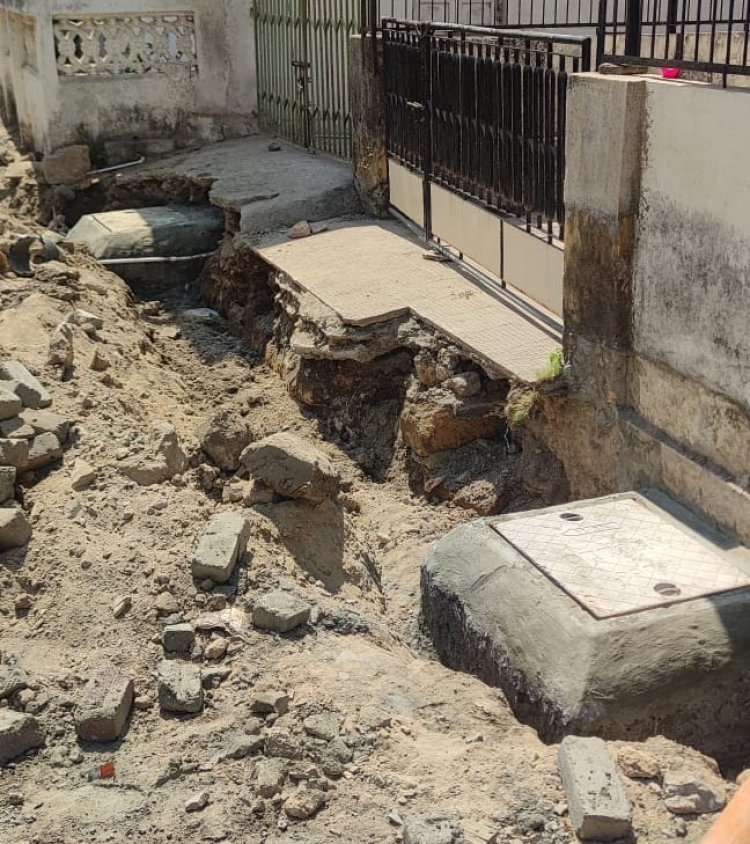 જૂનાગઢ શહેરમાં કામગીરી સામે ઉઠ્યા ગંભીર સવાલ ભૂગર્ભ ગટર યોજનાનું કામ આડેધડ – રહીશો પરેશાન