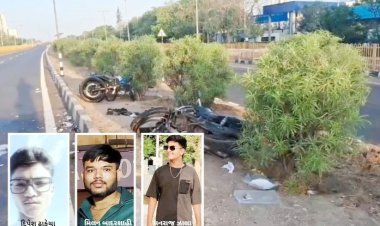 પોરબંદર શહેરમાં બે બાઈક વચ્ચે ભીષણ ટક્કર : ચાર યુવાનોના કરૂણ મોત