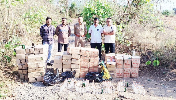 બીલખા નજીક સીમ વિસ્તારમાં સરકારી ખરાબાની જગ્યામાં સંતાડેલ દારૂ-બીયરનો જથ્થો ઝડપાયો : 3 વિરૂધ્ધ ફરીયાદ