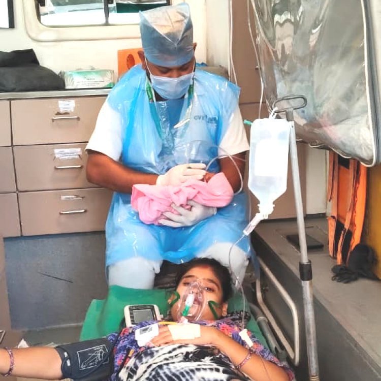 ભેંસાણમાં 108ની ટીમ દ્વારા મહિલાની નોર્મલ ડીલીવરી કરાઈ