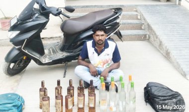 દેલવાડાનો શખ્સ ઈંગ્લીશ દારૂની 15 બોટલ સાથે ઝડપાયો