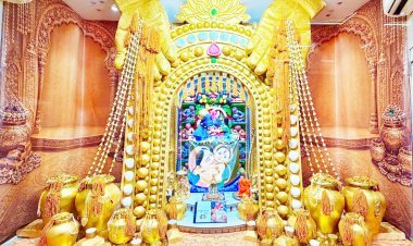પુરૂષોત્તમ માસ નિમિતે શ્રી કષ્ટભંજનદેવ હનુમાનજીને વિશેષ વાઘા ધરાવાયા અને ગર્ભગૃહને સુવર્ણ આશીર્વાદ આપતા બે વિશાળ સુવર્ણ હસ્ત-કળશના પ્રતીકોથી સુશોભિત કરાયું
