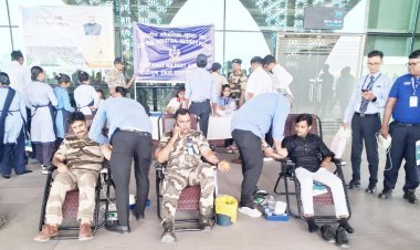 રાજકોટ ઈન્ટરનેશનલ એરપોર્ટ પર ‘યાત્રી સુવિધા દિવસ‘ની ઉજવણી નિમિત્તે રક્તદાન, હેલ્થ ચેકઅપ કેમ્પ યોજાયા