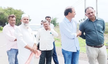 કોંગ્રેસની રજુઆતનો પડઘો : ટીનમસ ફાટકે સર્કલ મુકવા પ્રશ્ને અધિકારીઓએ સ્થળ નિરીક્ષણ કર્યુ