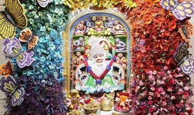 શ્રી કષ્ટભંજનદેવ હનુમાનજી દાદાને "મેઘધનુષ્ય થીમ" સાથે દિવ્ય શણગાર અને 200 કિલો સુખડીનો અન્નકૂટ ધરાવાયો