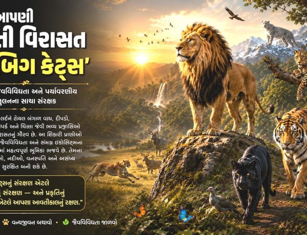 આપણી કુદરતી વિરાસત અને 'બિગ કેટ્સ' : પર્યાવરણના સાચા રક્ષકોનું સંરક્ષણ કેમ જરૂરી?