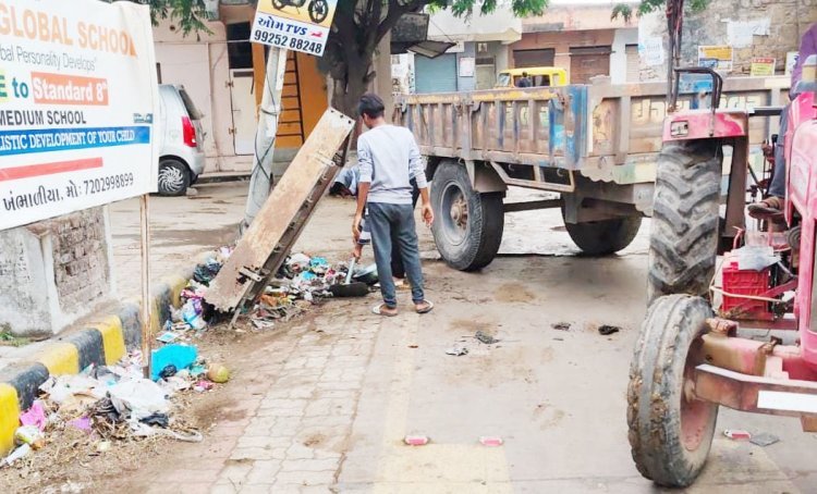 ખંભાળિયામાં સધન સફાઈ કામગીરીનો પ્રારંભ: નગરજનોમાં હાશકારો