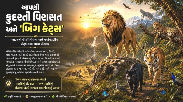 આપણી કુદરતી વિરાસત અને 'બિગ કેટ્સ' : પર્યાવરણના સાચા રક્ષકોનું સંરક્ષણ કેમ જરૂરી?