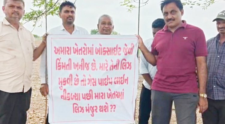 દ્વારકા જીલ્લાના ખેડૂતોએ પોતાના ખેતરમાં બેનર લગાવ્યા : જરૂરી સરવે અને પૂરતું વળતર ચૂકવવા માંગ
