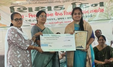 મોટી પીંડાખાઈ પ્રાથમિક શાળાના જાગૃતીબેન હરિયાણી તાલુકાના ‘શ્રેષ્ઠ શિક્ષિકા’ તરીકે સન્માનિત