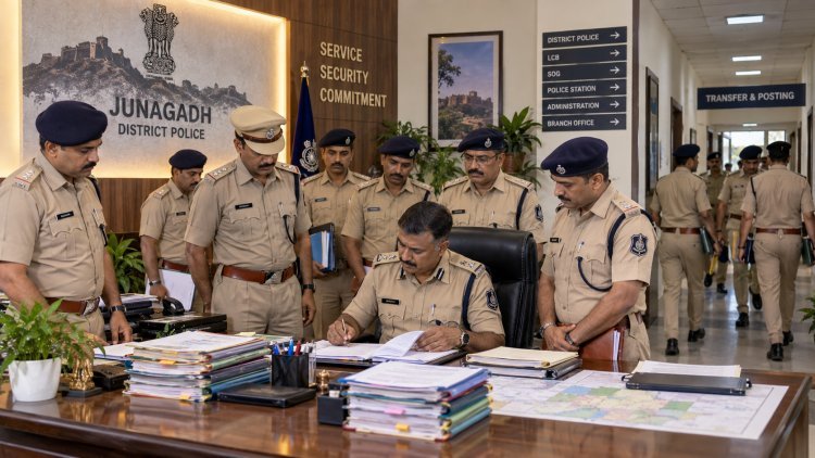 જૂનાગઢ જિલ્લા પોલીસ તંત્રમાં ૯ પીઆઈ, ૮ પીએસઆઈની આંતરિક બદલી