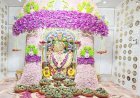 શ્રી કષ્ટભંજનદેવ દાદાને ગુલાબ-ઓકિર્ડના મિક્સ ફૂલોનો શણગાર અને સીતાફળનો અન્નકૂટ ધરાવાયો
