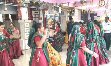 પ્રજ્ઞાચક્ષુ દીકરીઓના રાસ-ગરબાથી ગુંજી ઊઠ્યું વાઘેશ્વરી માતાનું મંદિર