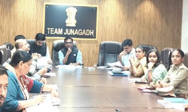 જૂનાગઢ જીલ્લાના પ્રભારી સચિવ દિલીપ રાણાના અધ્યક્ષસ્થાને સમીક્ષા બેઠક યોજાઈ
